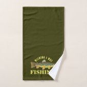 Bruine forel "Wish I was Gevist" Bad Handdoek (Handdoek)