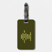 Bruine forel "Wish I was Gevist" Bagagelabel (Achterkant verticaal)