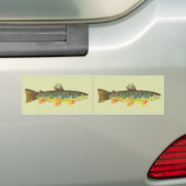 Bruine Forelvisserij Bumpersticker (Op auto)