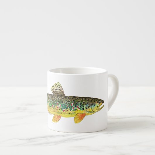 Bruine Forelvisserij Espresso Kop (Voorkant rechts)