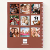 Bruine foto collage monogram moderne dagboek notitieboek (Achterkant)