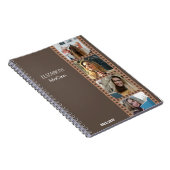 Bruine fotocabine - Trendy Modern gepersonaliseerd Notitieboek (Rechterzijde)