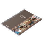 Bruine fotocabine - Trendy Modern gepersonaliseerd Notitieboek (Linkerzijde)