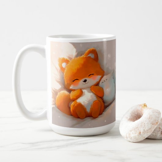 Bruine fox koffiemok (Met donut)