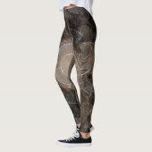 Bruine fractal Abstracte achtergrond Leggings (Links)
