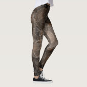 Bruine fractal Abstracte achtergrond Leggings (Rechts)
