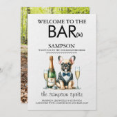 Bruine Franse Bulldog Bar Menu (Voorkant / Achterkant)