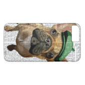 Bruine Franse Bulldog met groen Pet 2 Case-Mate iPhone Case (Achterkant (Horizontaal))