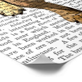 Bruine Franse Bulldog met groen Pet Poster (Hoek)