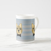 Bruine Franse Bulldog, Stripes Porselein Kop (Voorkant rechts)