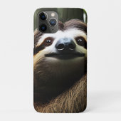 Bruine Fuzzy Sloth Case-Mate iPhone Case (Achterkant)