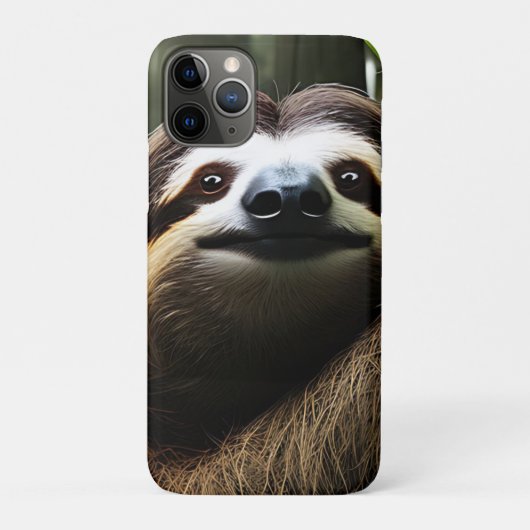 Bruine Fuzzy Sloth Case-Mate iPhone Case (Achterkant)