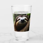Bruine Fuzzy Sloth Glas (Voorkant)