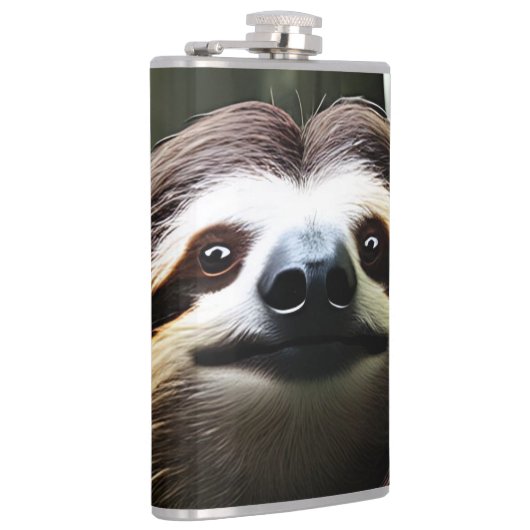 Bruine Fuzzy Sloth, Hip Flask Heupfles (Rechts)