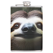 Bruine Fuzzy Sloth, Hip Flask Heupfles (Voorkant)