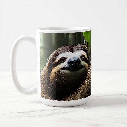 Bruine Fuzzy Sloth, koffie-Mok Koffiemok (Links)