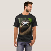 Bruine Fuzzy Sloth T-shirt (Voorkant volledig)