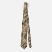 Bruine gebogen driehoeken of sepia-golvingen stropdas (Voorkant)