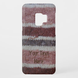 Bruine gebreide strepen  stijl Fun Gebreid iPhone 13 Pro Hoesje