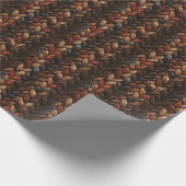 bruine gebreide wol cadeaupapier (Hoek)
