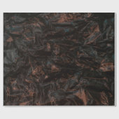 Bruine gedroogde bladeren op de grond cadeaupapier (Vlak)