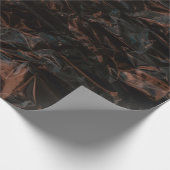 Bruine gedroogde bladeren op de grond cadeaupapier (Hoek)