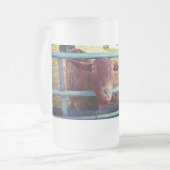 Bruine geit matglas bierpul (Voorkant links)
