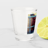 Bruine geit shot glas (Links)