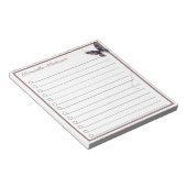 Bruine gele blauwe vlinder Persoonlijke naam Notitieblok (Schuin)