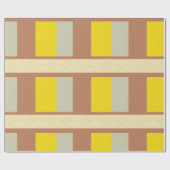 Bruine, gele en grijze blokken cadeaupapier (Vlak)