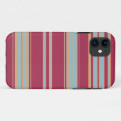 Bruine, gele en lichte blauwe strepen Case-Mate iPhone case (Achterkant (horizontaal))