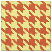 Bruine Gele Houndstooth Schotse ruit Stof (Close Up)