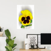 bruine gele paniek poster (Thuiskantoor)