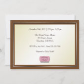 Bruine & gele vlinder baby douche uitnodigingen (Achterkant)