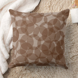 Bruine geometrische aardtoononen kussen
