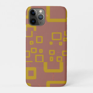 Bruine Geometrische Cartoon Thema iPhone / iPad ca Case-Mate iPhone Case