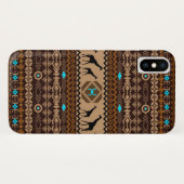 Bruine Geometrische Etnische PatroonAfrikaanse Gir Case-Mate iPhone Case (Achterkant (horizontaal))