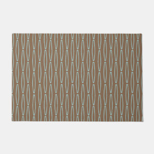 Bruine geometrische herhaling deurmat