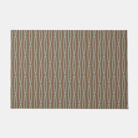 Bruine geometrische herhaling deurmat (Voorkant)