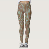 Bruine geometrische herhaling leggings (Voorkant)