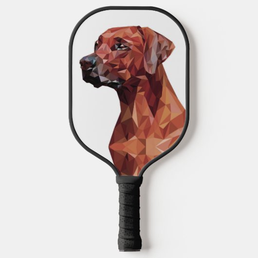 Bruine geometrische hond pickleball paddle (Voorkant)