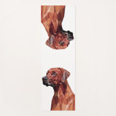 Bruine geometrische hond  yogamat (Voorkant)