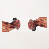 Bruine geometrische hond  yogamat (Voorkant (horizontaal))
