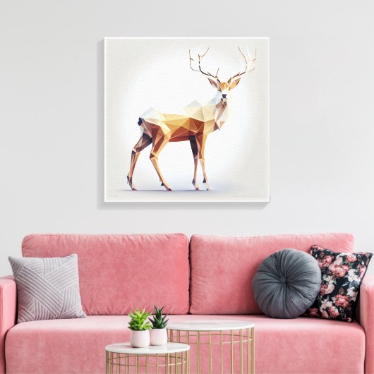 Bruine geometrische lagedrukgasdieper canvas afdruk (Insitu (Woonkamer))