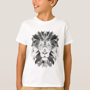 Bruine Geometrische Leeuw T-shirt