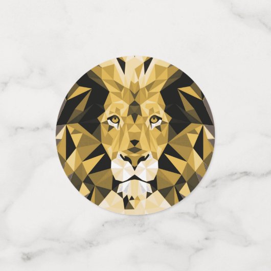 Bruine Geometrische leien Gepersonaliseerd op zond Confetti (Kleine voorkant)