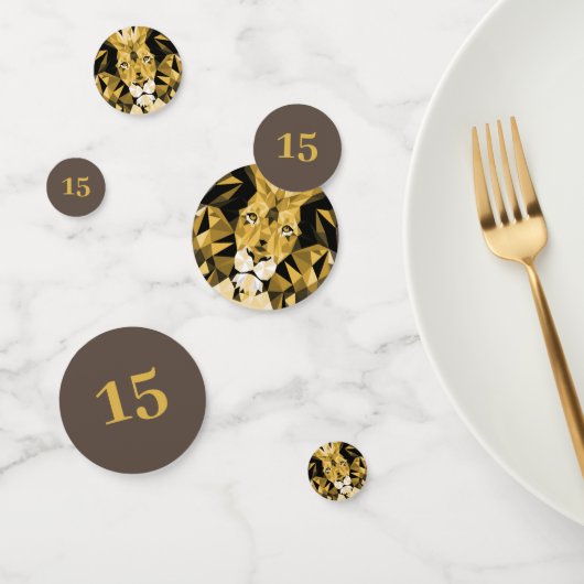 Bruine Geometrische leien Gepersonaliseerd op zond Confetti (Groep)