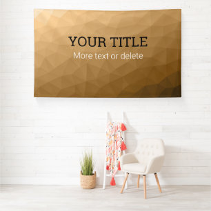 Bruine geometrische mesh Driehoek aangepaste tekst Spandoek