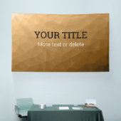 Bruine geometrische mesh Driehoek aangepaste tekst Spandoek (Beurs)