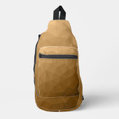 Bruine geometrische mesh-patroon met gradiënt sling bag (Voorkant)
